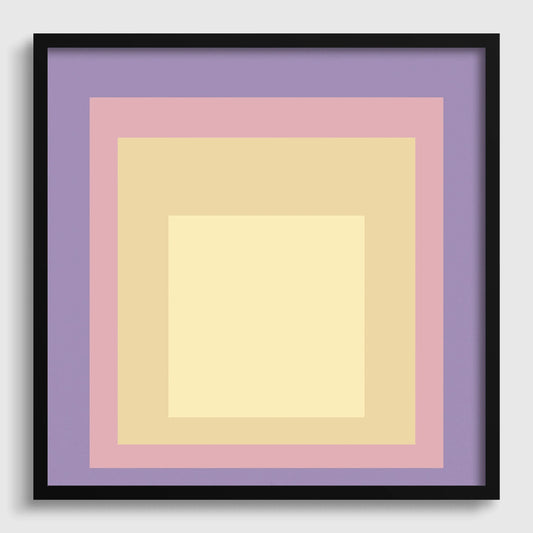 Josef Albers Inspired ‚ Dusk‚Äô Art Print: Mid-Century Modern Homage to the Square