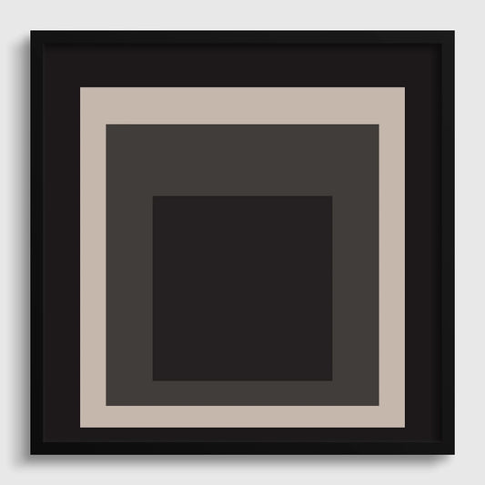 Josef Albers Inspired - Elegance - Homage to the Square Giclee Print: Mid-Century Modern Art