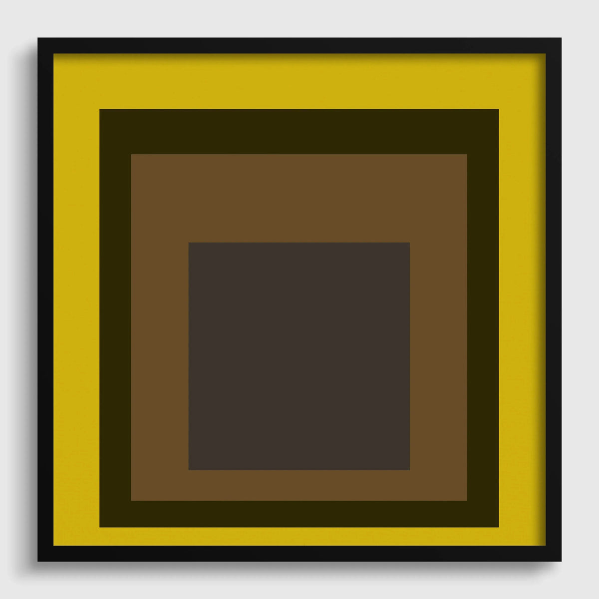 Josef Albers Inspired 'Harvest' Giclee Print: Mid-Century Modern Art, Mustard Yellow