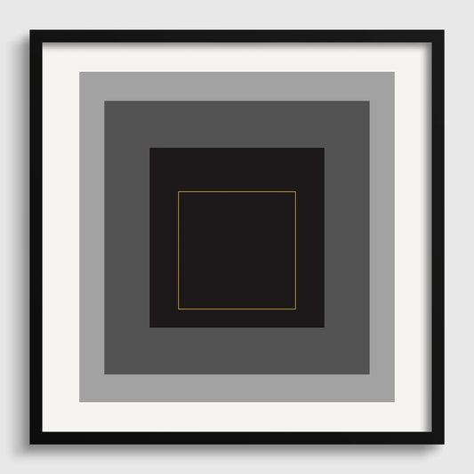 Josef Albers Inspired Homage to the Square Giclee Print: Mid-Century Modern Art (1x1)
