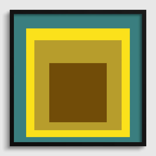 Josef Albers Inspired ‚ÄúMemento‚Äù Homage to the Square Giclee Print: Mid-Century Modern Art