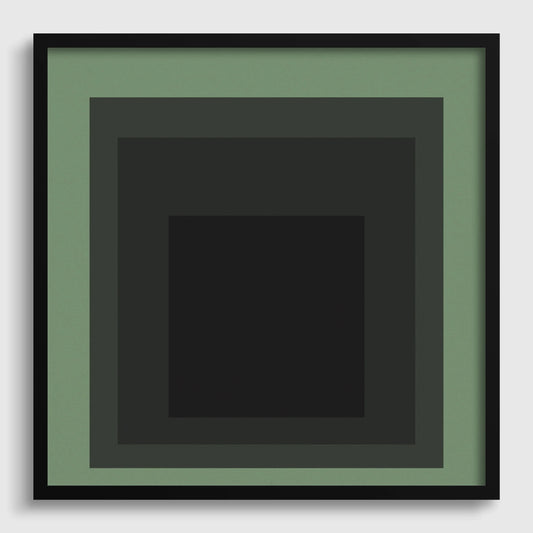 Josef Albers Inspired 'Sleep' Giclee Print: Mid-Century Modern Art, Handframed Option