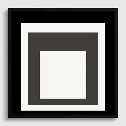 Josef Albers inspired 'Smoking' Giclee Print: Mid-Century Modern Art, Framed Option