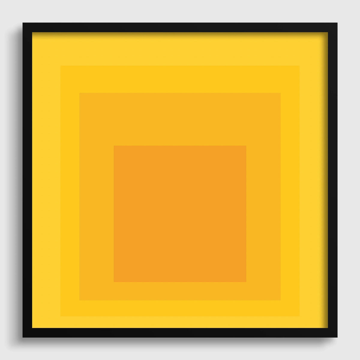 Estampe Giclée de Taos Inspirée de Josef Albers : Art Moderne du Milieu du Siècle, 'Hommage au Carré' Jaune et Orange
