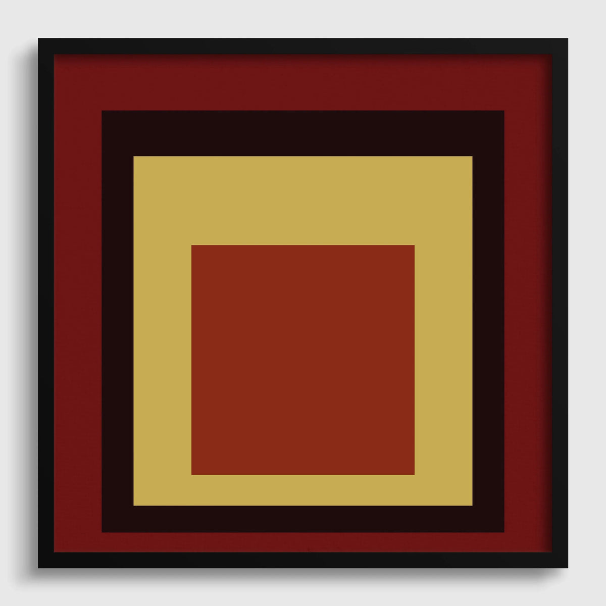 Impression Giclée 'Uber Alles' inspirée de Josef Albers : Hommage Moderne du Milieu du Siècle au Carré