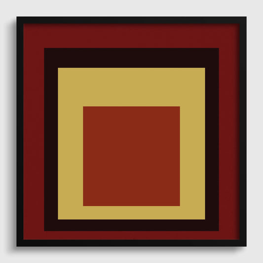 Josef Albers inspired 'Uber Alles' Giclee Print: Mid-Century Modern Homage to the Square