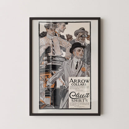 J.C. Leyendecker Arrow Collars Print: Vintage LGBTQ+ Art Advertisement