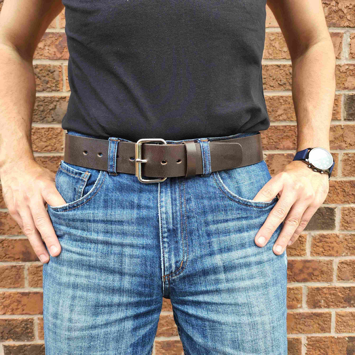 The Foundation Belt - Black 45 mm 100% Full Grain Bridle Leather Belt