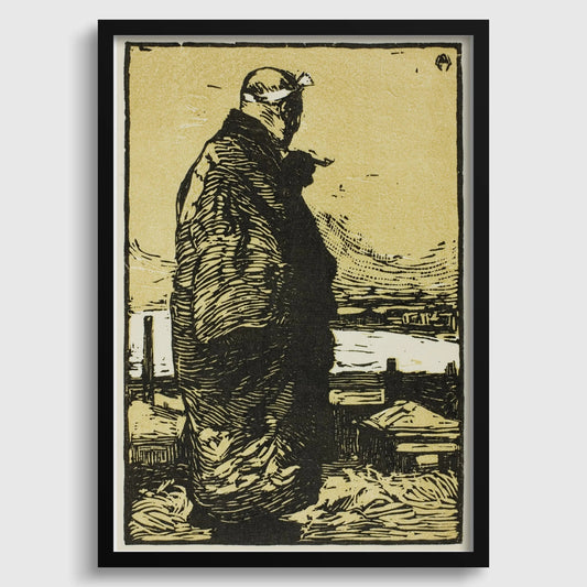 Kanae Yamamoto - The Fisherman Giclee Print: Japanese Woodblock Art