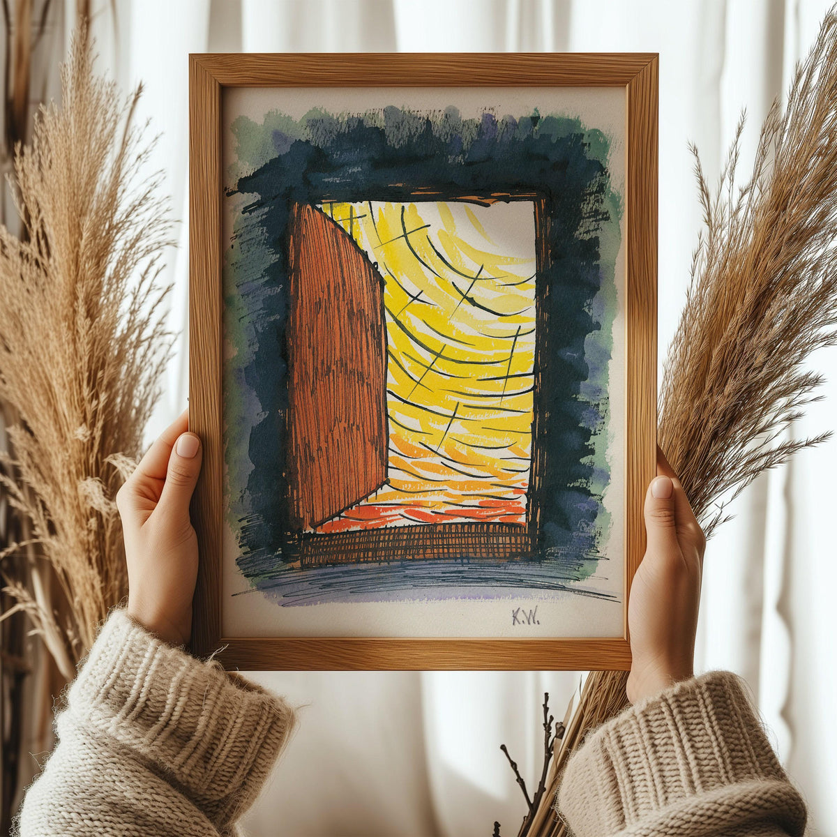 Karl Wiener Abstract Art Print: From My Life No. 13 (Handframed or Unframed)