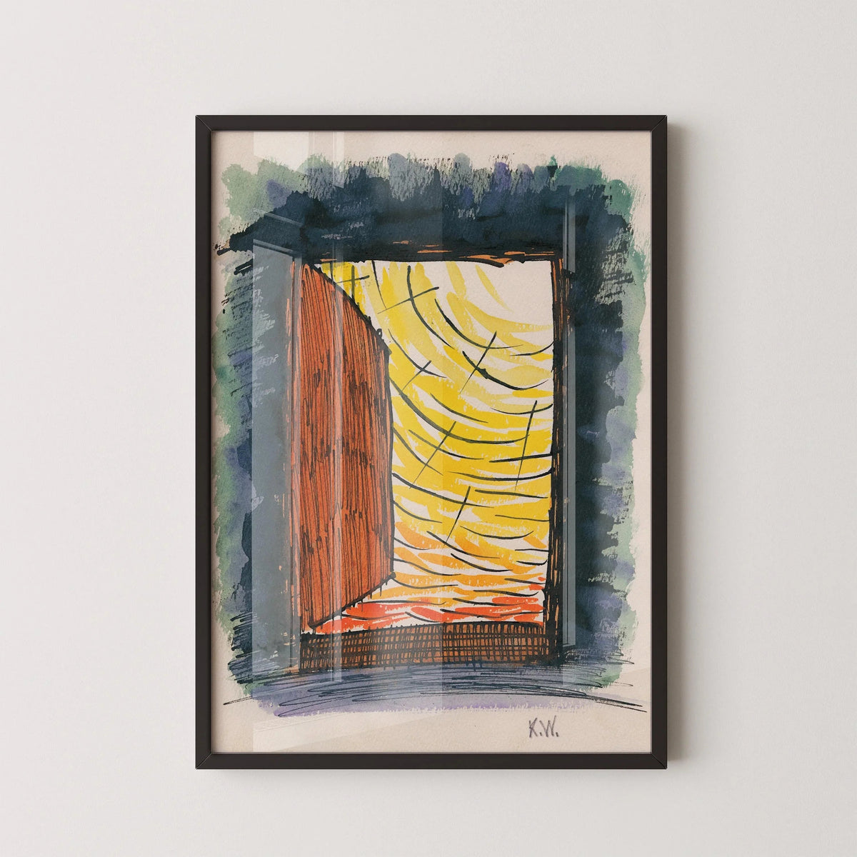 Karl Wiener Abstract Art Print: From My Life No. 13 (Handframed or Unframed)