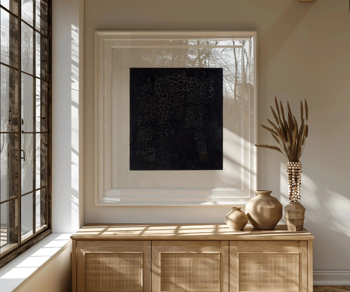 Malevich Black Square Art Print: Modern Abstract Giclee on Hahnemuhle Paper (1x1)