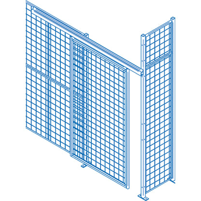 Wire Mesh Partition Components - Sliding Doors, 8' W x 10' H