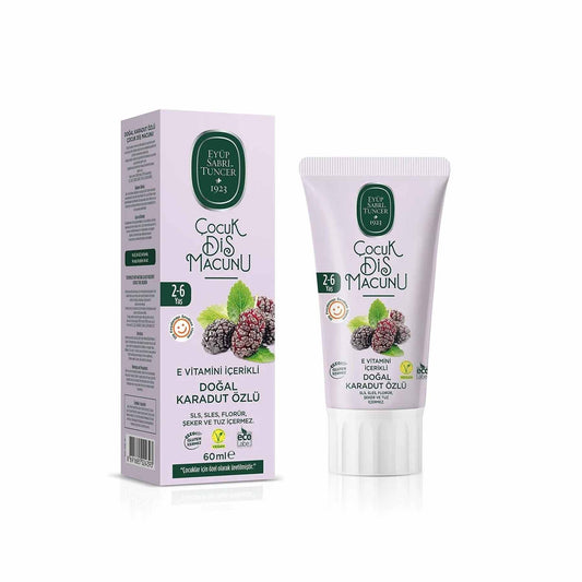 Dentifrice pour enfants – Saveur mûre – 60 ml | 2-6 ans | Formule sûre et douce