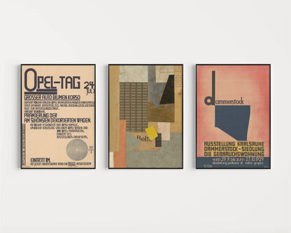 Kurt Schwitters STATEMENT TRIO Bauhaus Style  | | Dadaism Constructivist Collage Art (Available Frame or unframed)