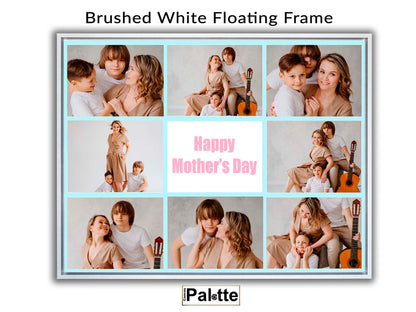 Cadre Flottant Blanc Brossé