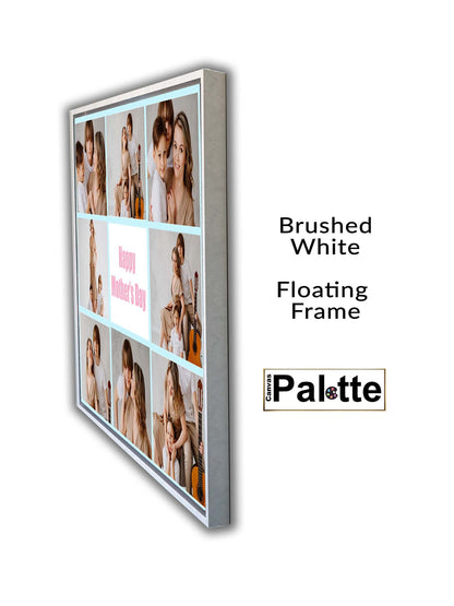Cadre Flottant Blanc Brossé