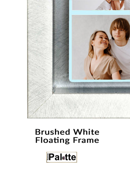 Cadre Flottant Blanc Brossé