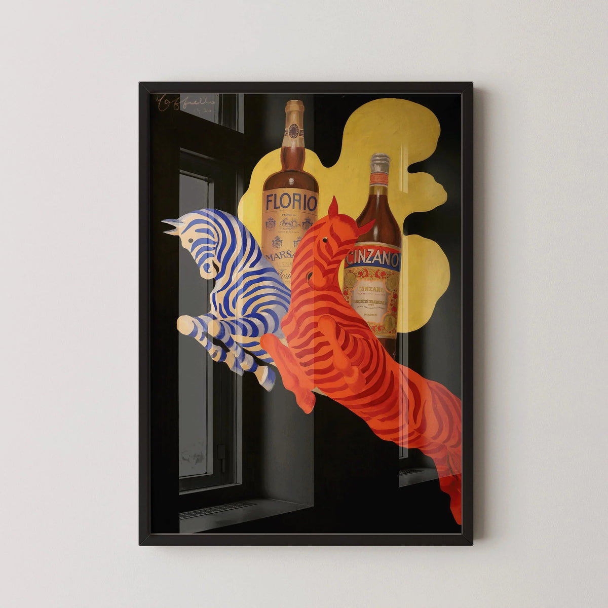 Leonetto Cappiello - Florio Cinzano Art Deco Zebra Print