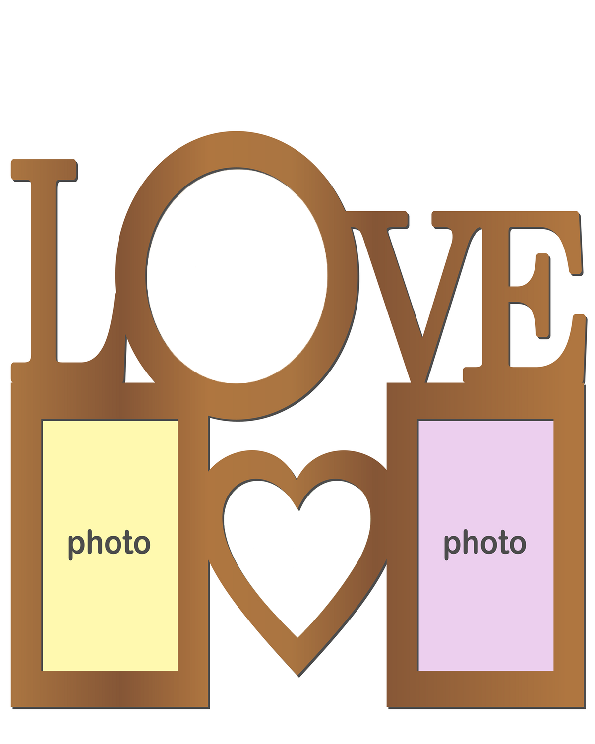 Toile photo de collage 16X20 Love