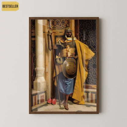 Ludwig Deutsch - The Moorish Guard | Orientalist Art (available handframed or unframed)