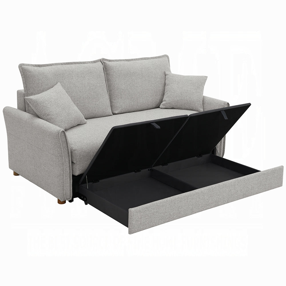 Canapé-lit avec rangement Oran (taille condo) – Gris