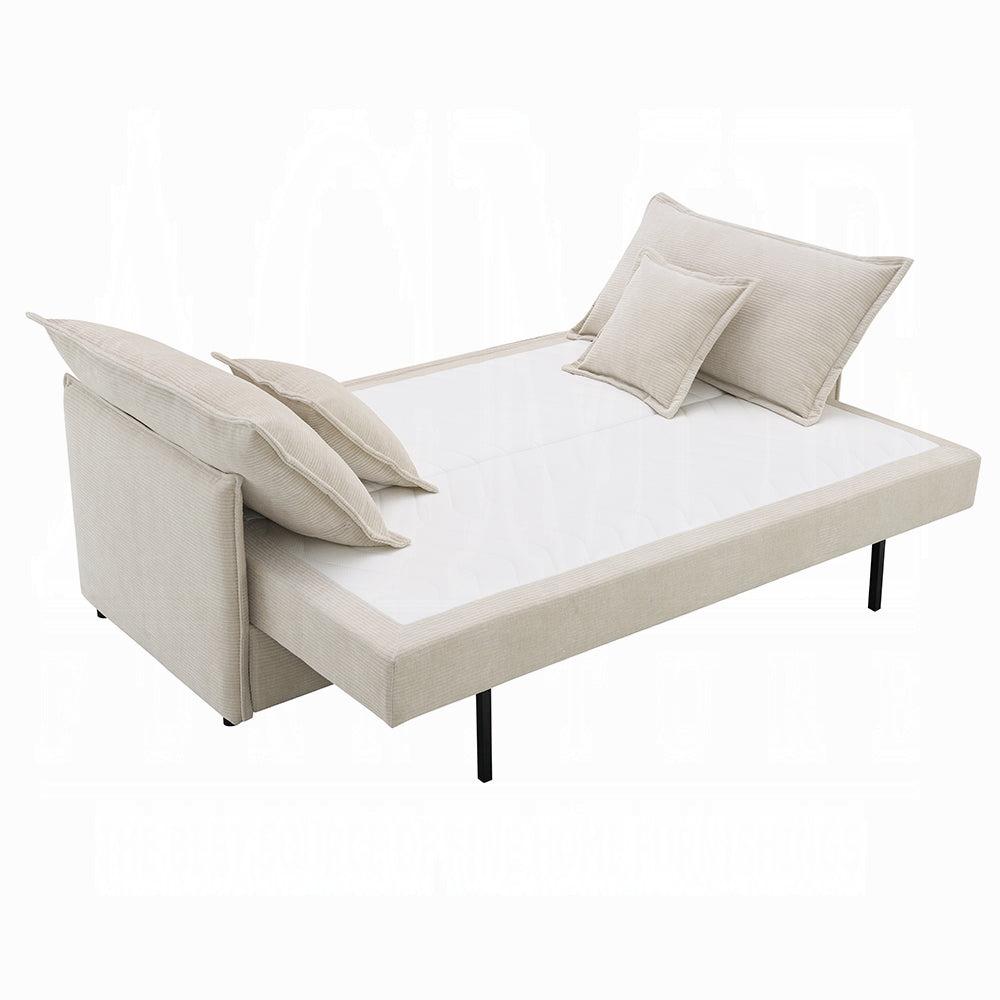 Canapé-lit Faro avec rangement - Beige