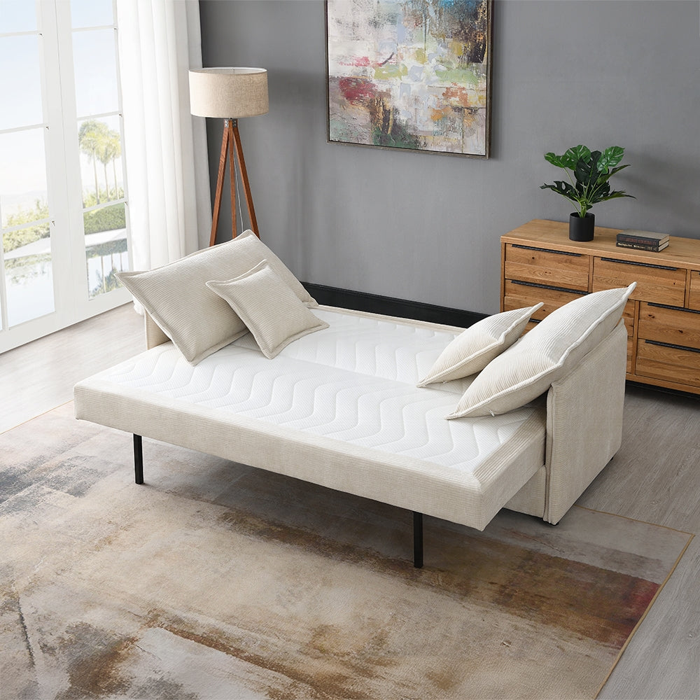 Canapé-lit Faro avec rangement - Beige