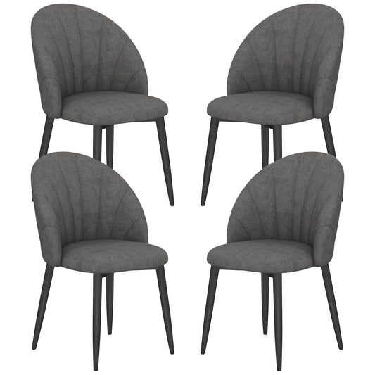 Skylar Modern Dining Chairs Set of 4-Dark Grey