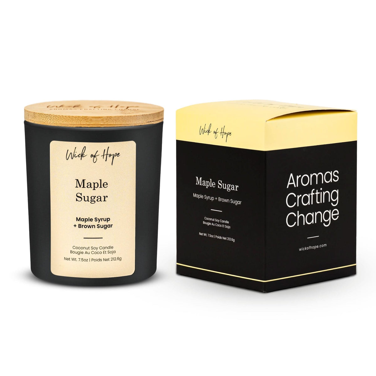 Bougie au sucre d'érable | Sirop d'érable + Cassonade