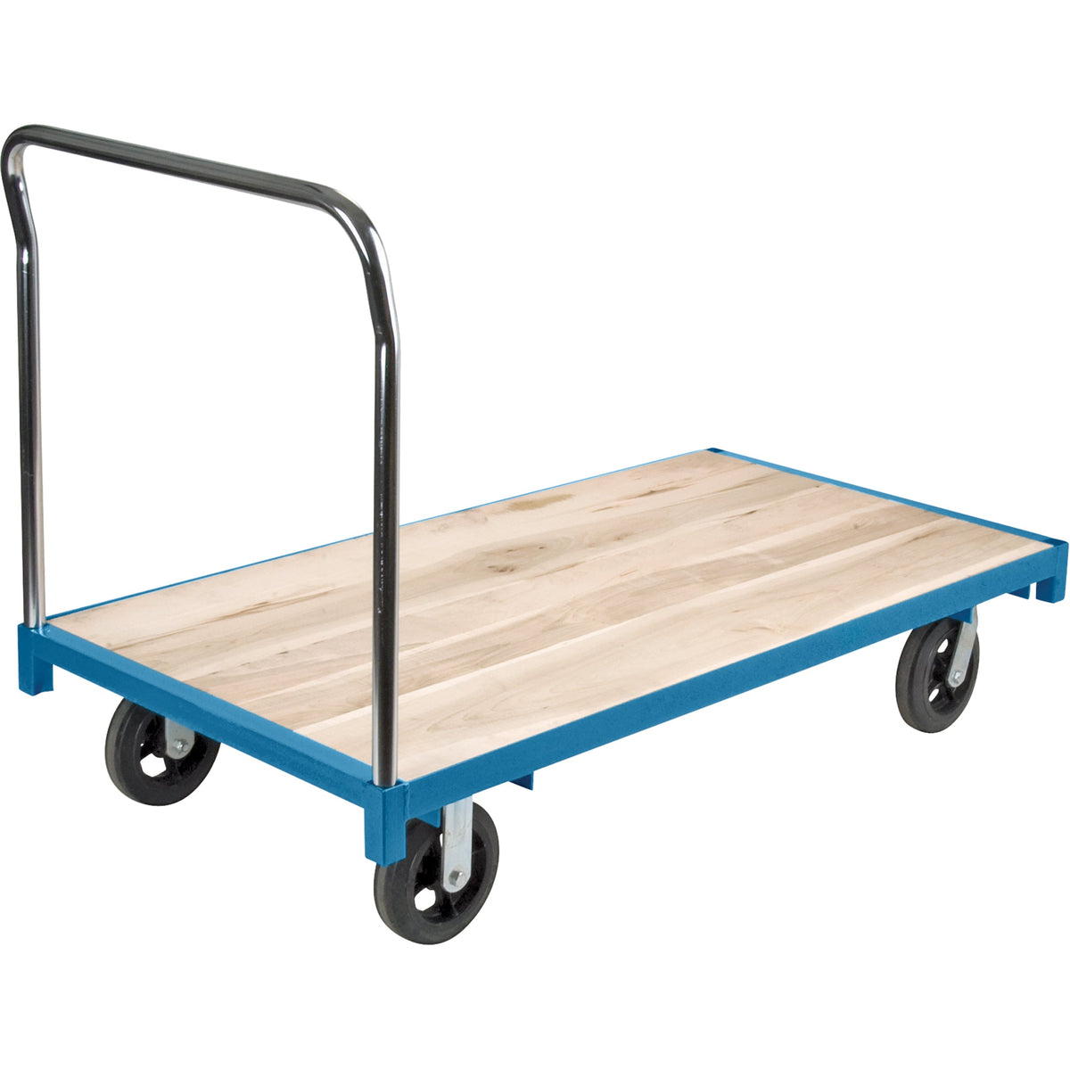 Chariot plateforme robuste, 152,4 cm L x 76,2 cm l, Capacité 907,2 kg, Roulettes en caoutchouc