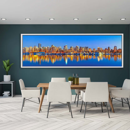 Downtown Vancouver at sunset- Skyline Wall Art