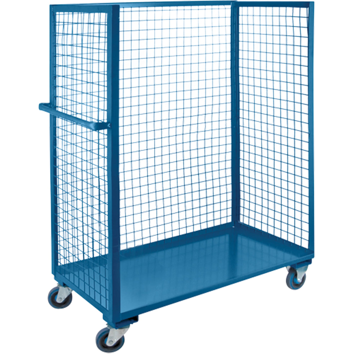 Wire Mesh Utility Cart, Steel, 30" x 63" x 63", 1200 lbs. Capacity