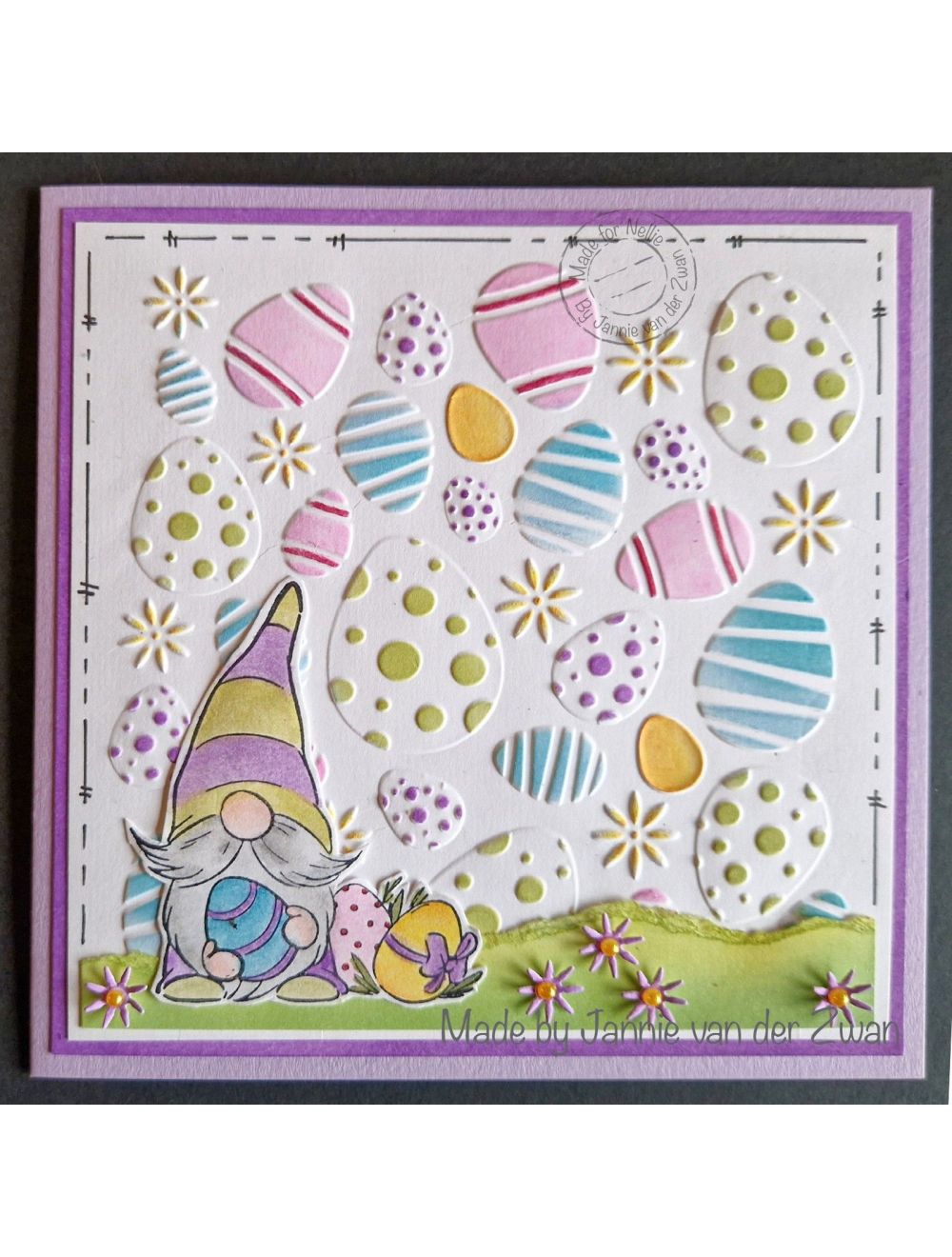 Nellie Snellen • Pochoir 15x15cm Fond œufs de Pâques