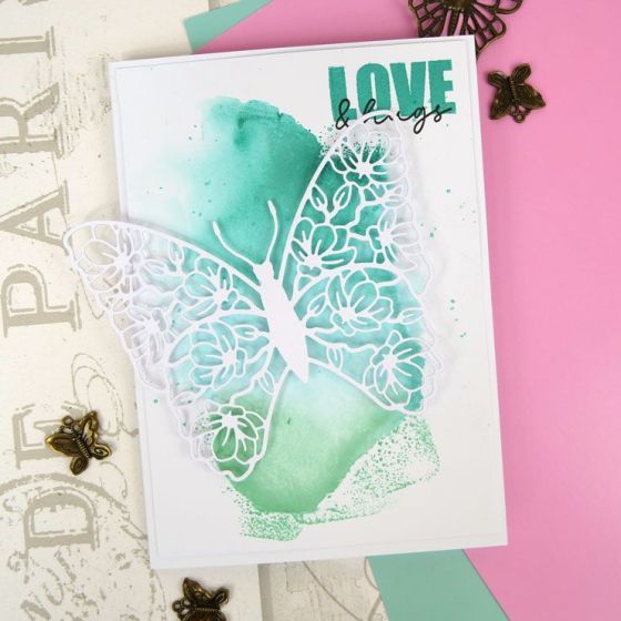 Matrice de découpe pour pierres de lune - Papillon en fleur