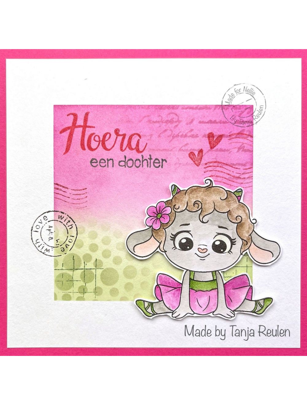Nellie Snellen • Nellie's Cuties Tampon transparent Petit agneau