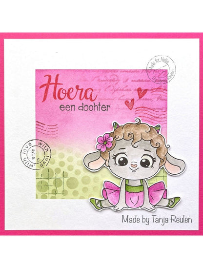 Nellie Snellen • Nellie's Cuties Tampon transparent Petit agneau