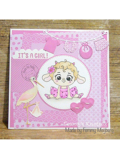 Nellie Snellen • Nellie's Cuties Tampon transparent Petit agneau
