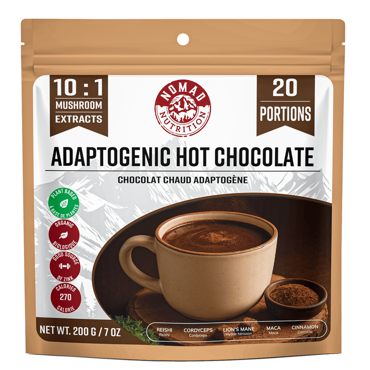 Chocolat chaud adaptogène