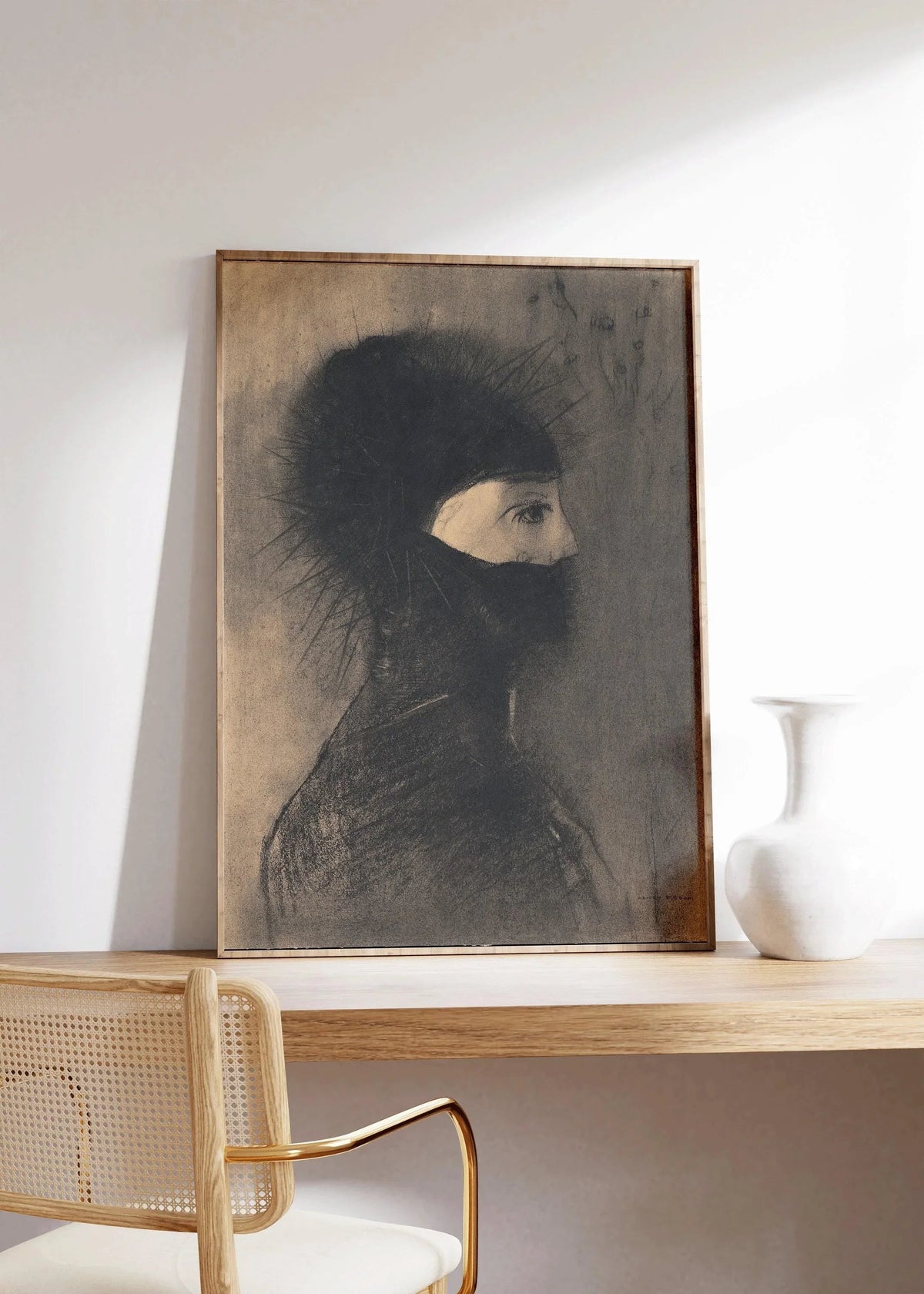 Odilon Redon - Armor | Famous Surreal Symbolist Art | Available frame or unframed
