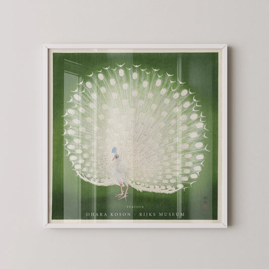 Ohara Koson Peacock Print: Vintage Japanese Giclee Art