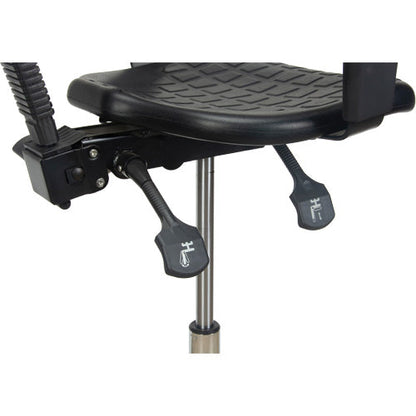 Heavy-Duty Ergonomic Stool with Adjustable Arm Rests