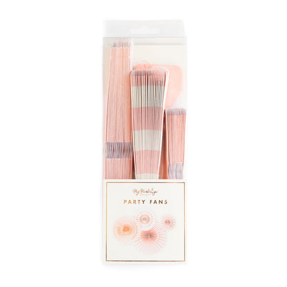 Coral Paper Fans (SET OF 4)