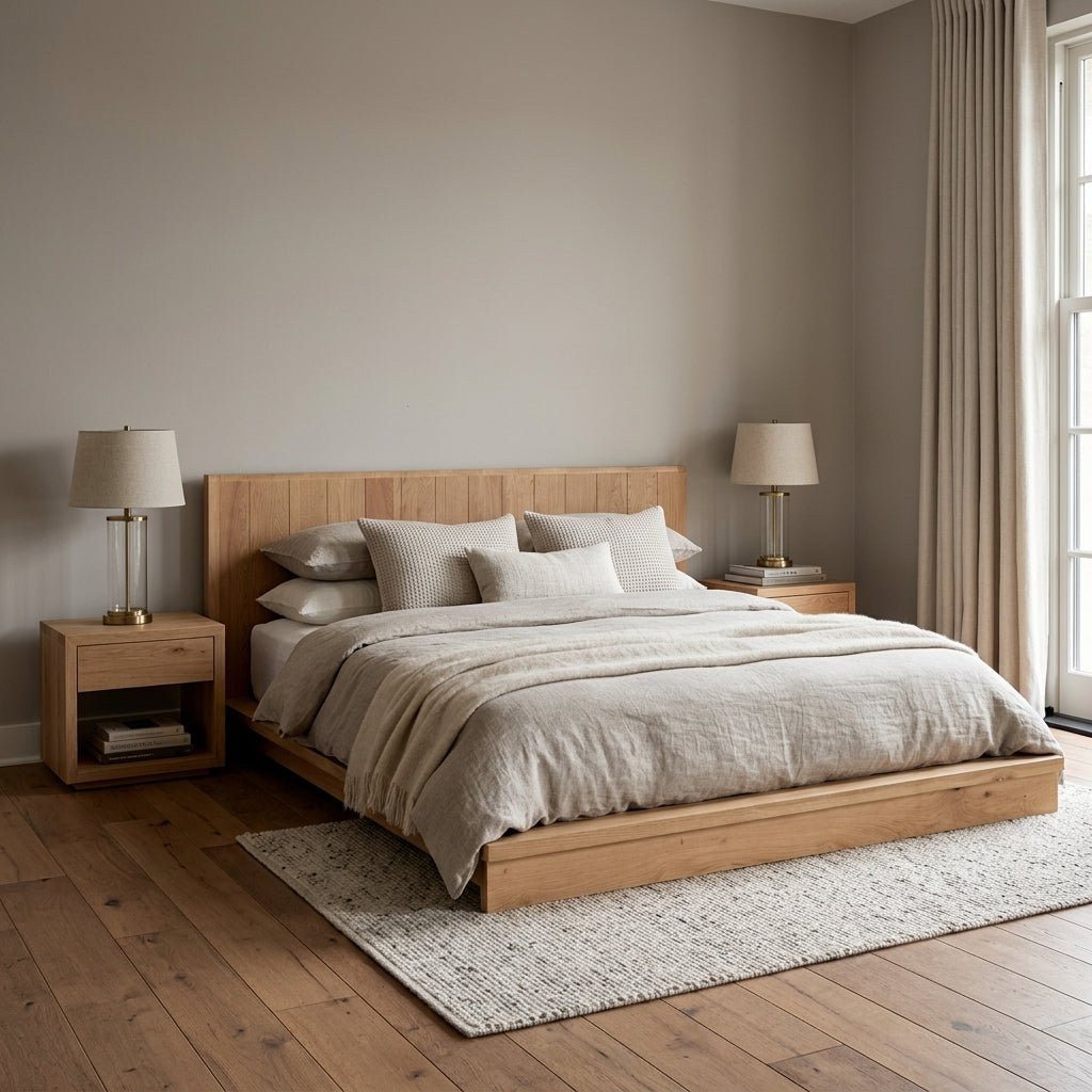 Parana Solid Wood Bed with Nightstands