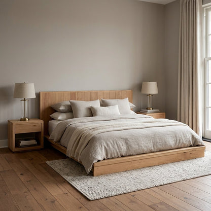 Parana Solid Wood Bed with Nightstands