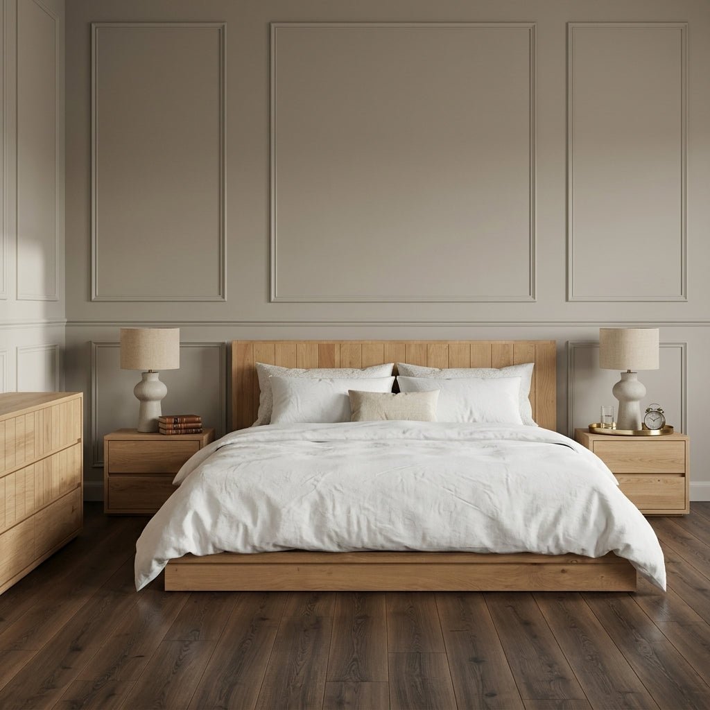 Parana Solid Wood Bed with Nightstands