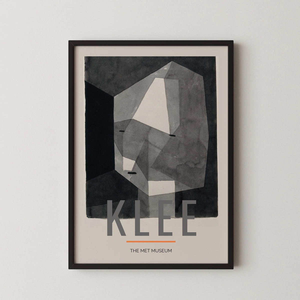 Paul Klee - Rough Cut Head | Neutral Modern Art Exhibition Poster (available handframed or unframed)