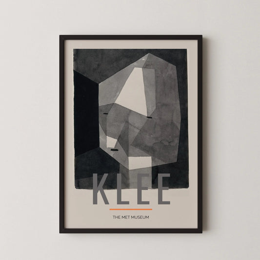 Paul Klee - Rough Cut Head | Neutral Modern Art Exhibition Poster (available handframed or unframed)