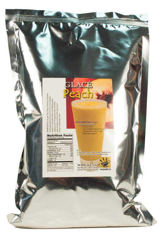 Peach 4 in 1 Mix for Bubble Tea, Smoothies, Lattes and Frappes, 3 lbs. Bag (Case 6 x 3 lbs. Bags)  - Multi-Use Powdered Beverage Mix - Ships Free Within Canada on Orders Above CAD $199