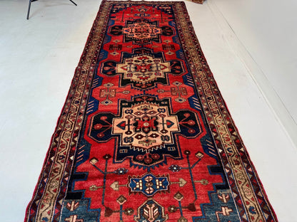 Persian Hamadan Runner Rug | 3' 6” x 9' 8"